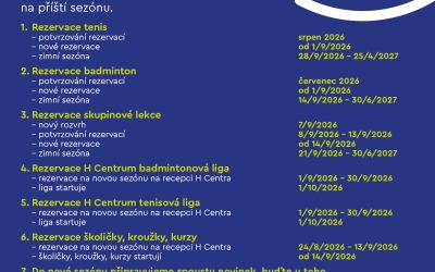 Informace na novou sezónu