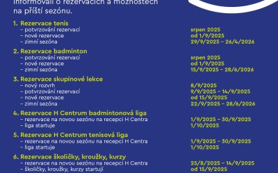 Informace na novou sezónu