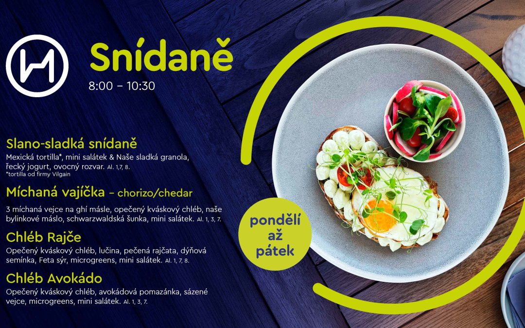 Snídaně 8:00 – 10:30